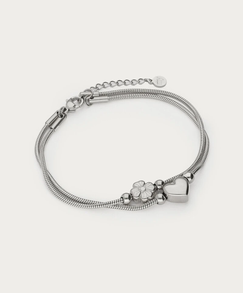 My Jewellery Dubbele Armband Hart & Klaver