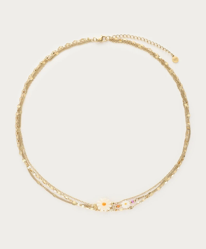 My Jewellery Ketting Dubble Chain Flower