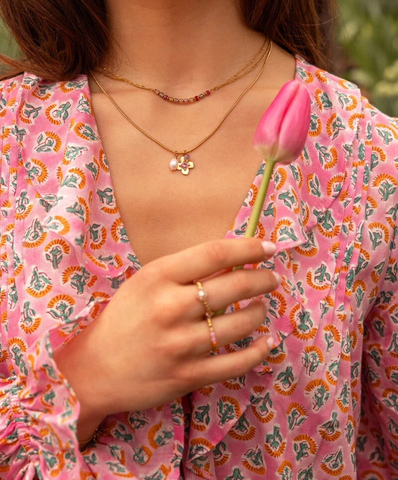 My Jewellery Ketting Flower Strass