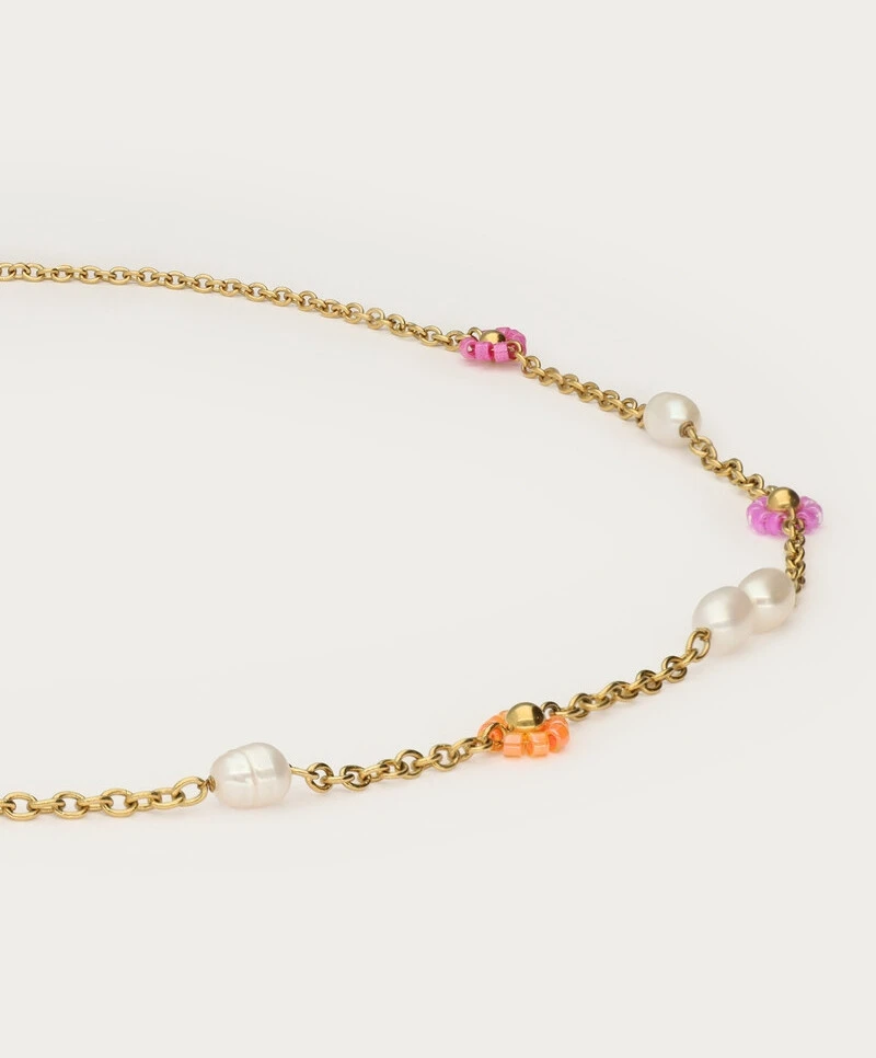My Jewellery Ketting Flowers Pearl