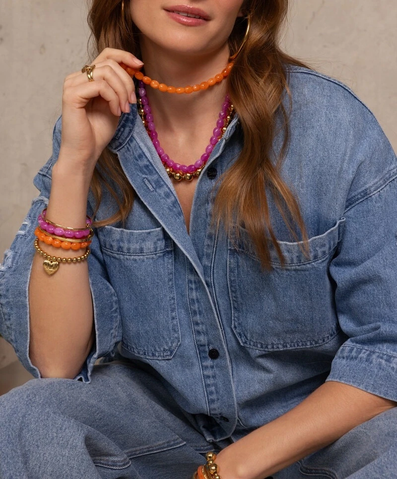 My Jewellery Ketting Kralen Orange