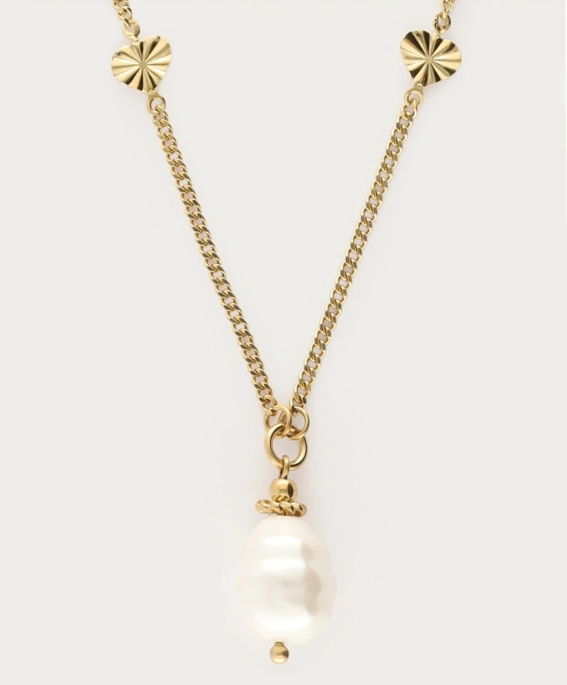 My Jewellery Ketting Long Pearl Hearts