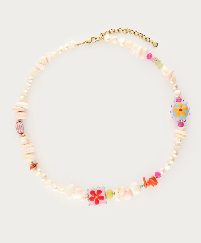 My Jewellery Ketting Shell Pearls Flowers