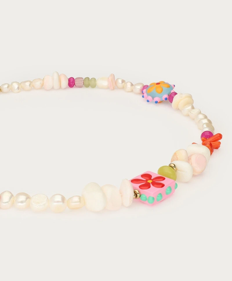 My Jewellery Ketting Shell Pearls Flowers