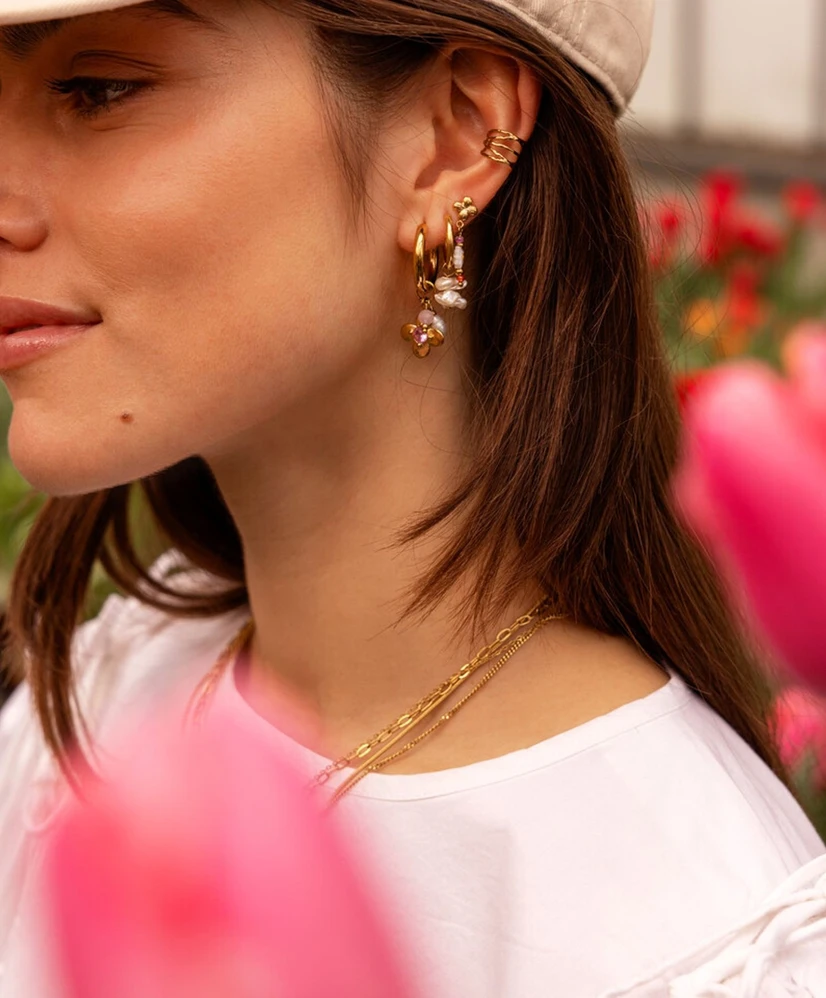 My Jewellery Oorbellen Flowers Strass