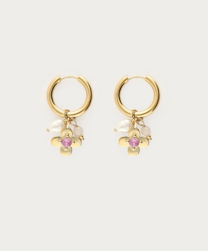 My Jewellery Oorbellen Flowers Strass