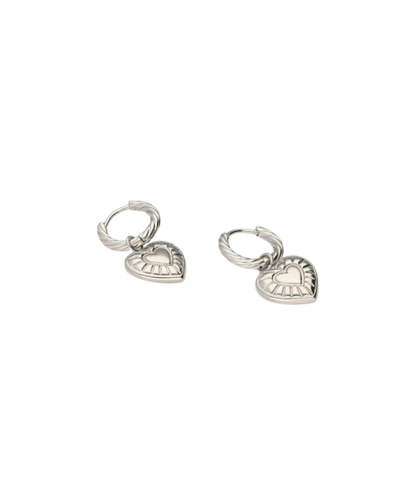 My Jewellery Oorbellen Gestreept hart