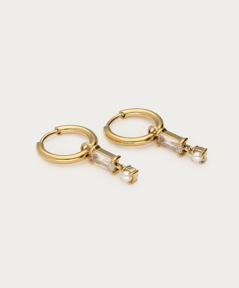 My Jewellery Oorbellen Mini Hoop Square Strass