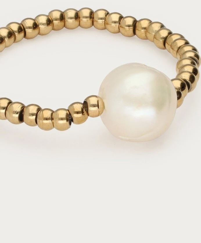 My Jewellery Ring Dots Pearl Elastic