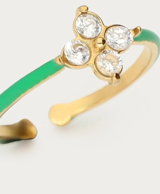 My Jewellery Ring Fine Strass Clover