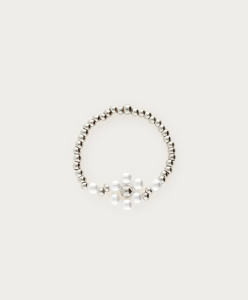 My Jewellery Ring Flower Pearl Elastic