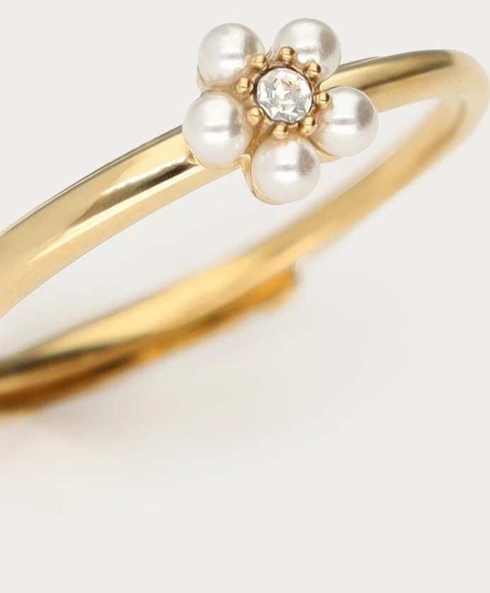 My Jewellery Ring Flower Pearl