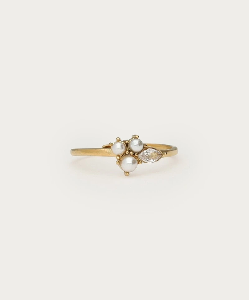 My Jewellery Ring Strass Pearl