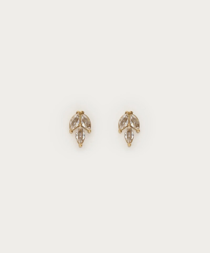 My Jewellery Studs Leaf Strass