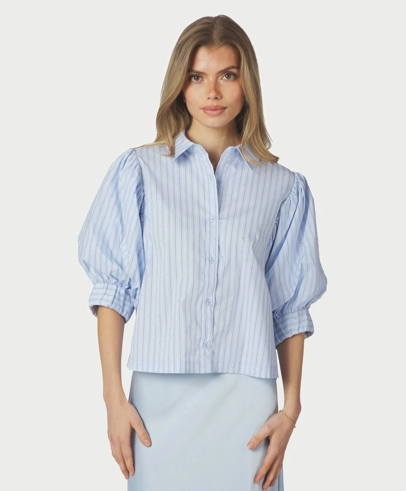 Neo Noir Blouse Etta Stripe Stone