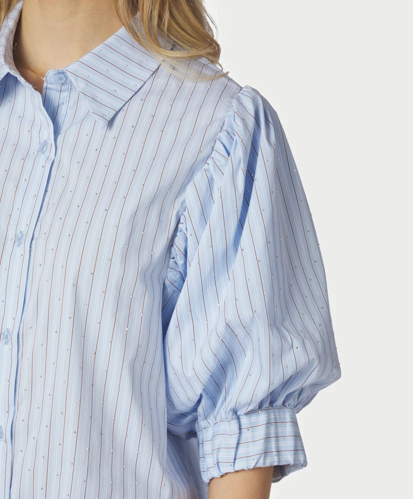 Neo Noir Blouse Etta Stripe Stone