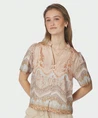 Neo Noir Blouse Torana Flower Border