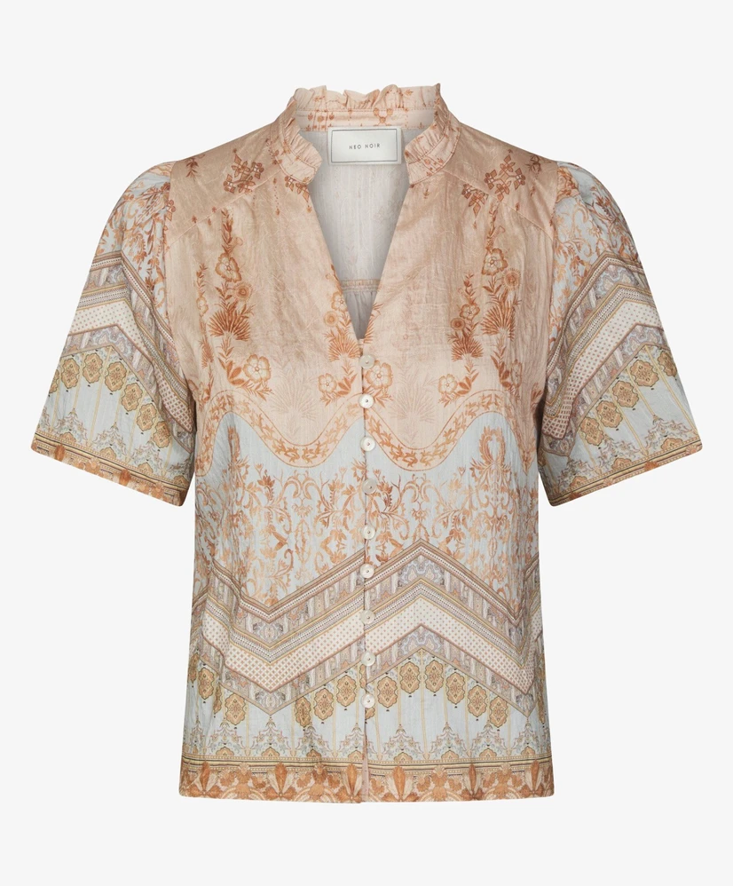 Neo Noir Blouse Torana Flower Border