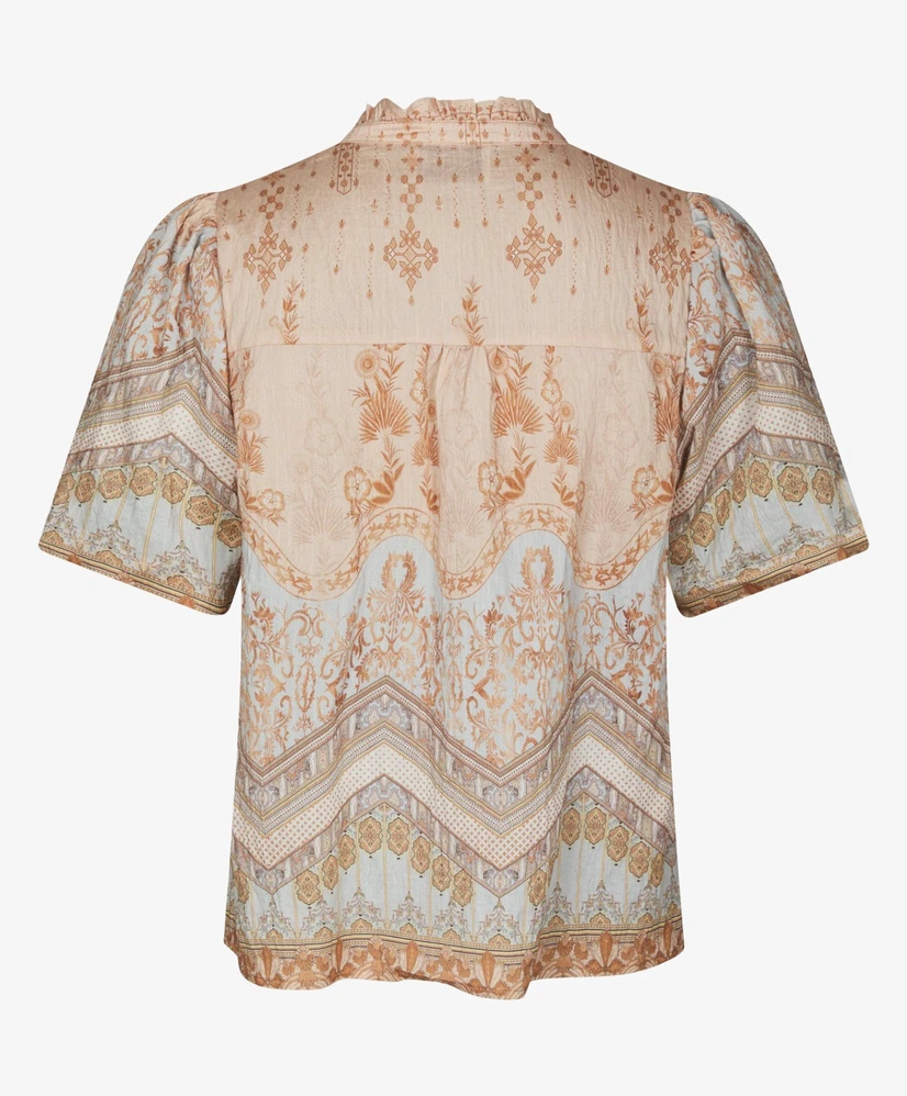 Neo Noir Blouse Torana Flower Border