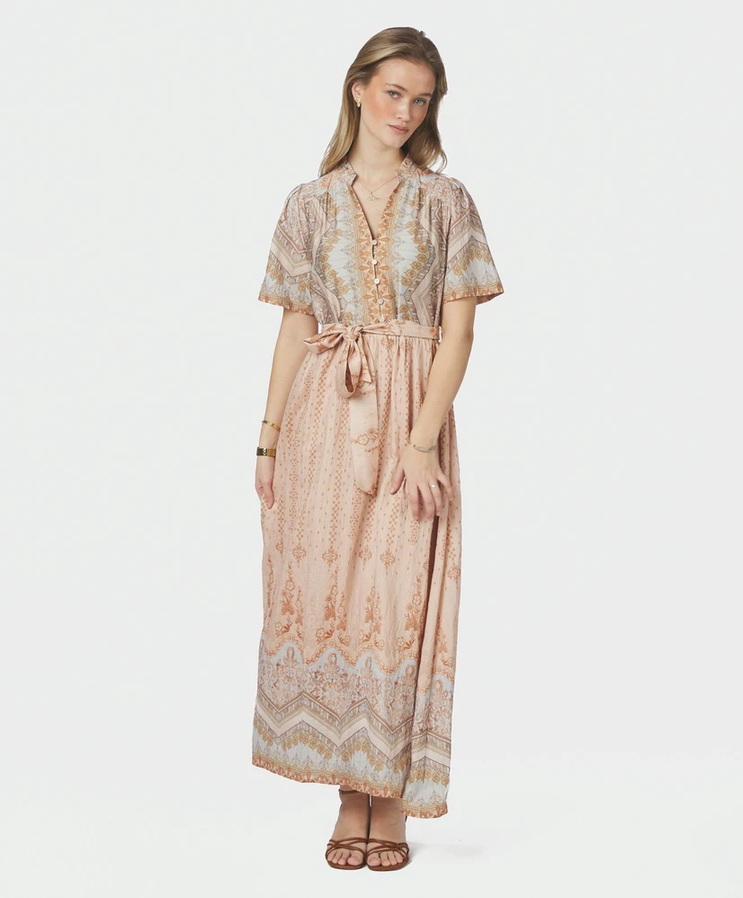Neo Noir Jurk Moviana Flower Border