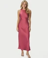Neo Noir Maxi Jurk Celinie Heavy Sateen