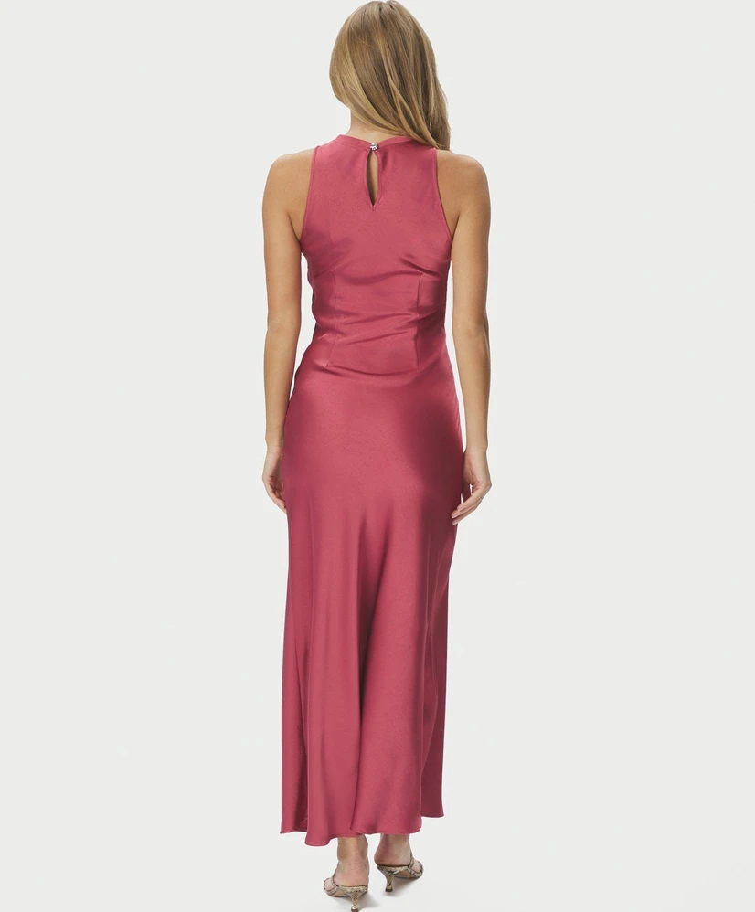 Neo Noir Maxi Jurk Celinie Heavy Sateen