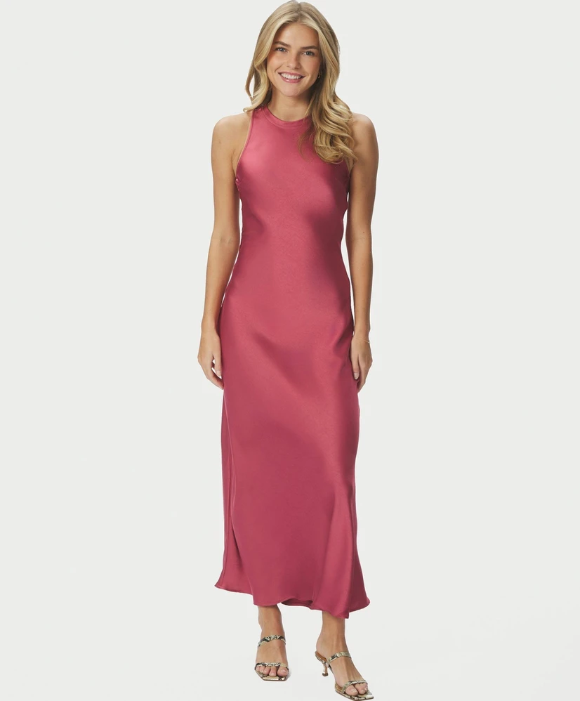 Neo Noir Maxi Jurk Celinie Heavy Sateen