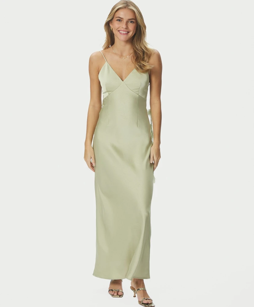 Neo Noir Maxi Jurk Colly Heavy Sateen