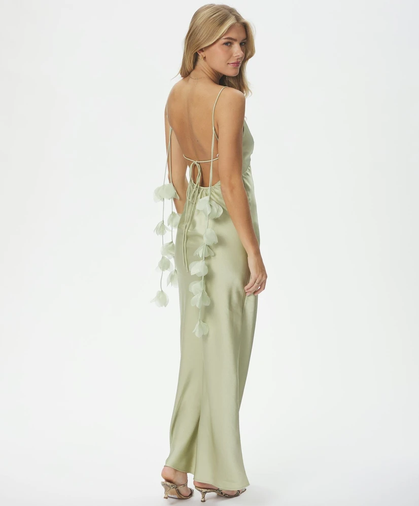 Neo Noir Maxi Jurk Colly Heavy Sateen
