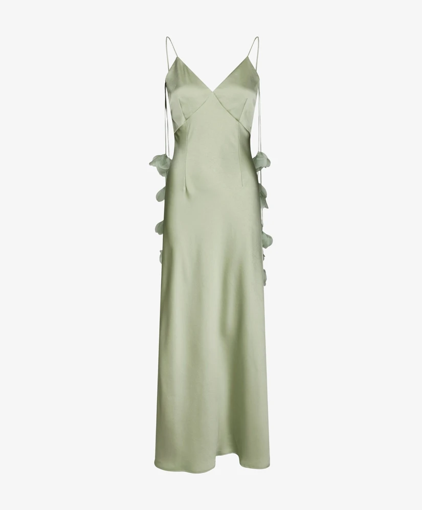 Neo Noir Maxi Jurk Colly Heavy Sateen