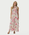 Neo Noir Maxi Jurk Marli Big Flower