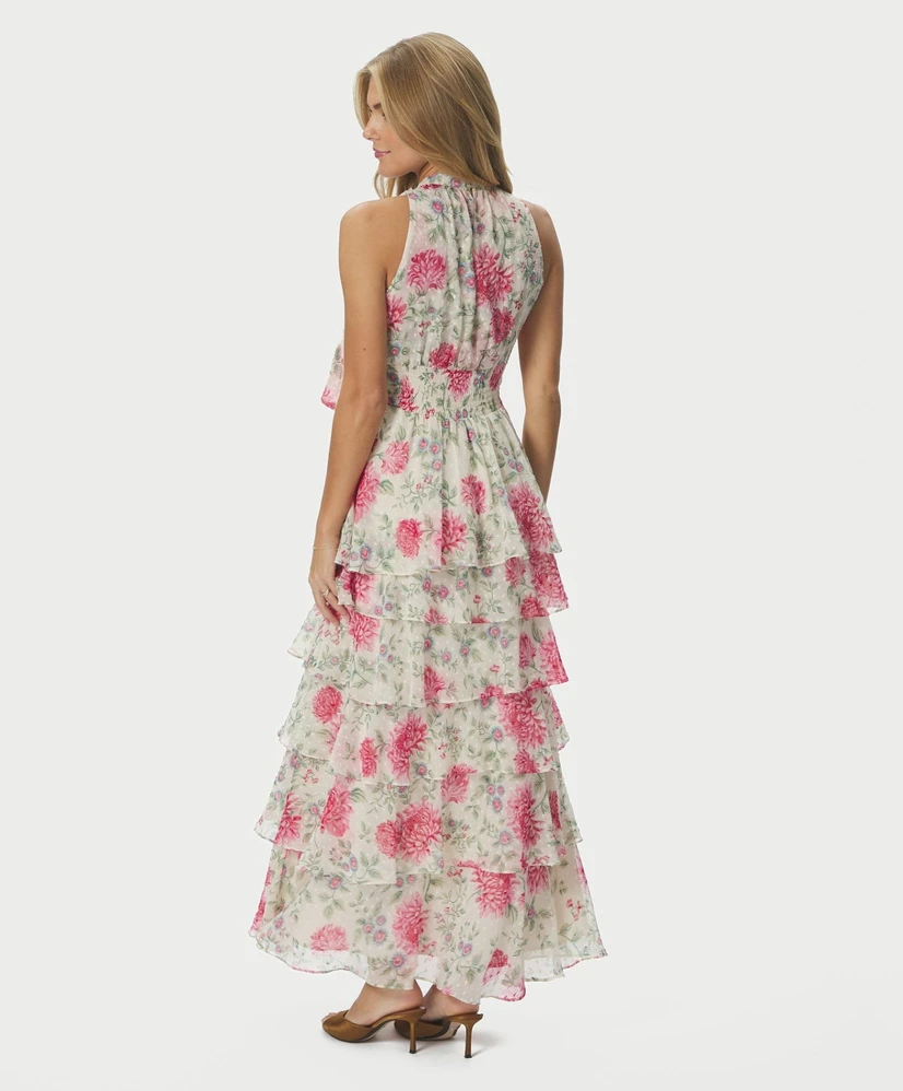Neo Noir Maxi Jurk Marli Big Flower