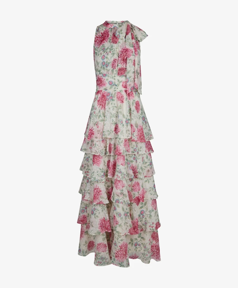 Neo Noir Maxi Jurk Marli Big Flower