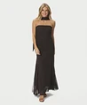 Neo Noir Maxi Jurk Misi Mesh