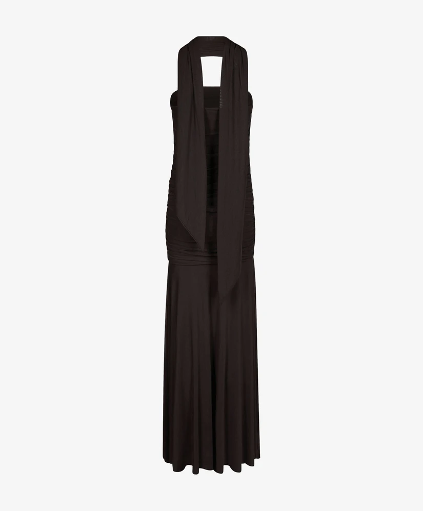 Neo Noir Maxi Jurk Misi Mesh