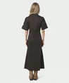Neo Noir Midi Jurk Baia Poplin