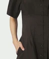 Neo Noir Midi Jurk Baia Poplin