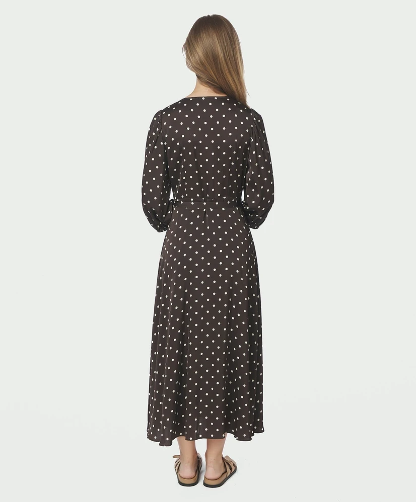 Neo Noir Midi Jurk Malinga Dot