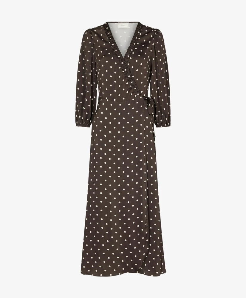 Neo Noir Midi Jurk Malinga Dot