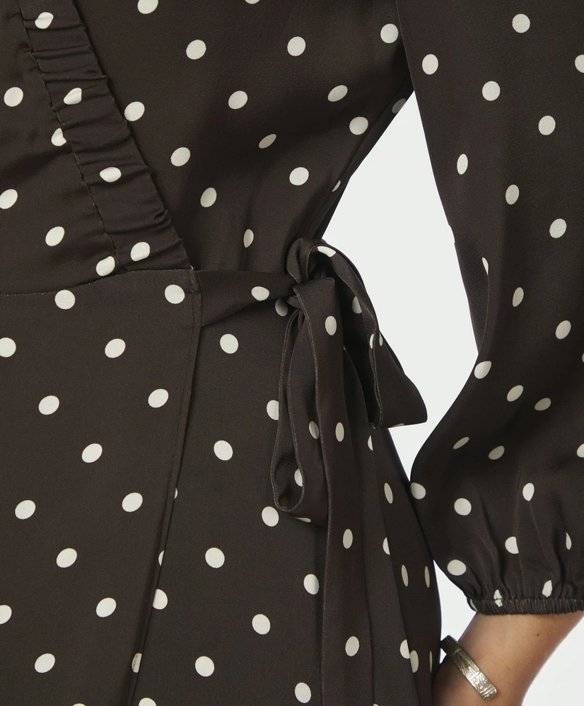 Neo Noir Midi Jurk Malinga Dot