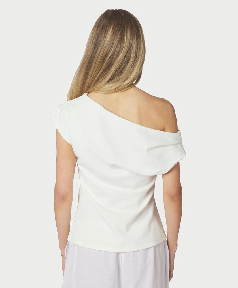 Neo Noir One Shoulder Top Mabelle Drapy