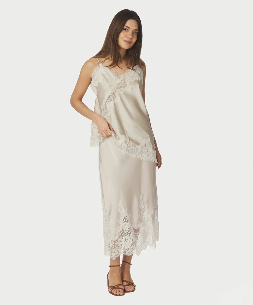 Neo Noir Rok Yelina Heavy Sateen