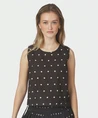 Neo Noir Top Polly Dot