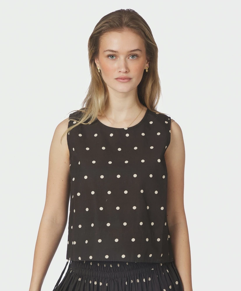 Neo Noir Top Polly Dot