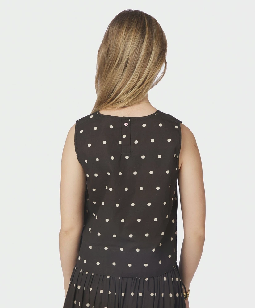 Neo Noir Top Polly Dot