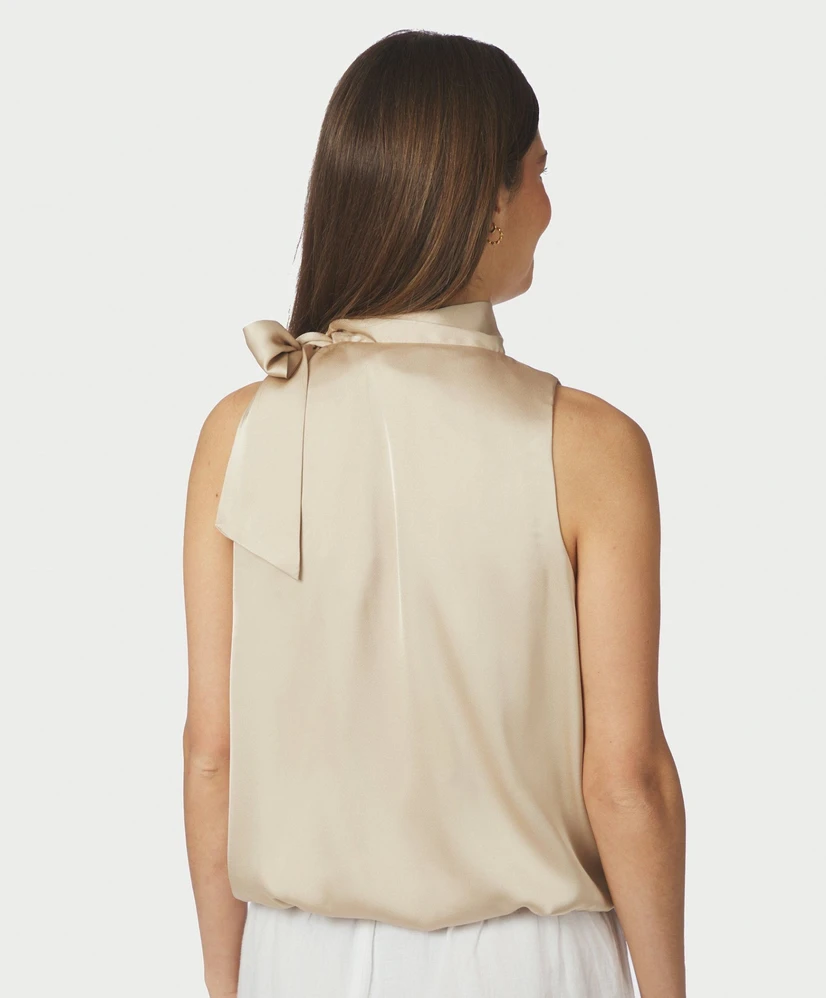 Neo Noir Top Veda Drapy Satin