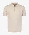 No Excess Half Zip Polo Effen