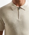 No Excess Half Zip Polo Effen