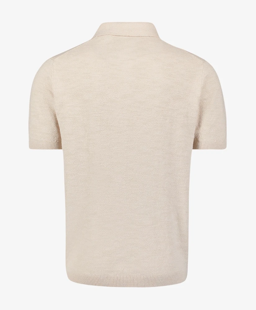 No Excess Half Zip Polo Effen