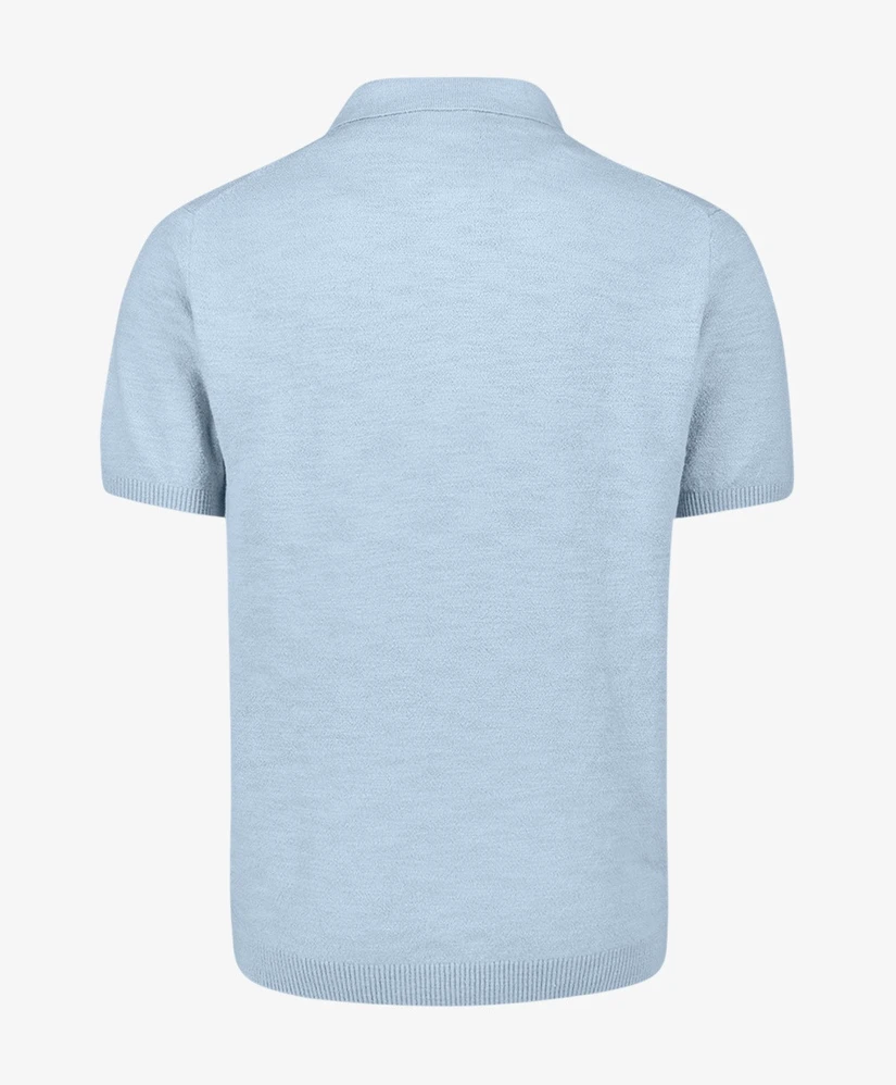 No Excess Half Zip Polo Effen